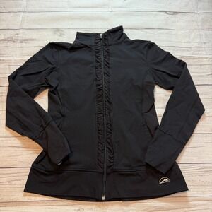 Straight Down Full Zip‎ Swing Golf Track Jacket Black Women's Size Small